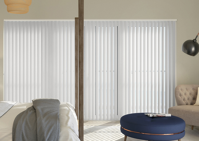 Trinity (Blackout), Cotton White - Vertical Blind - Image 3